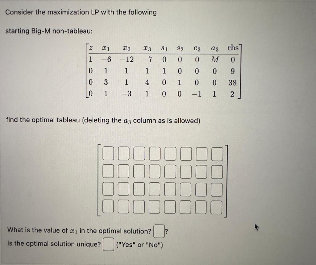 [solved] Consider The Maximization Lp With The Following