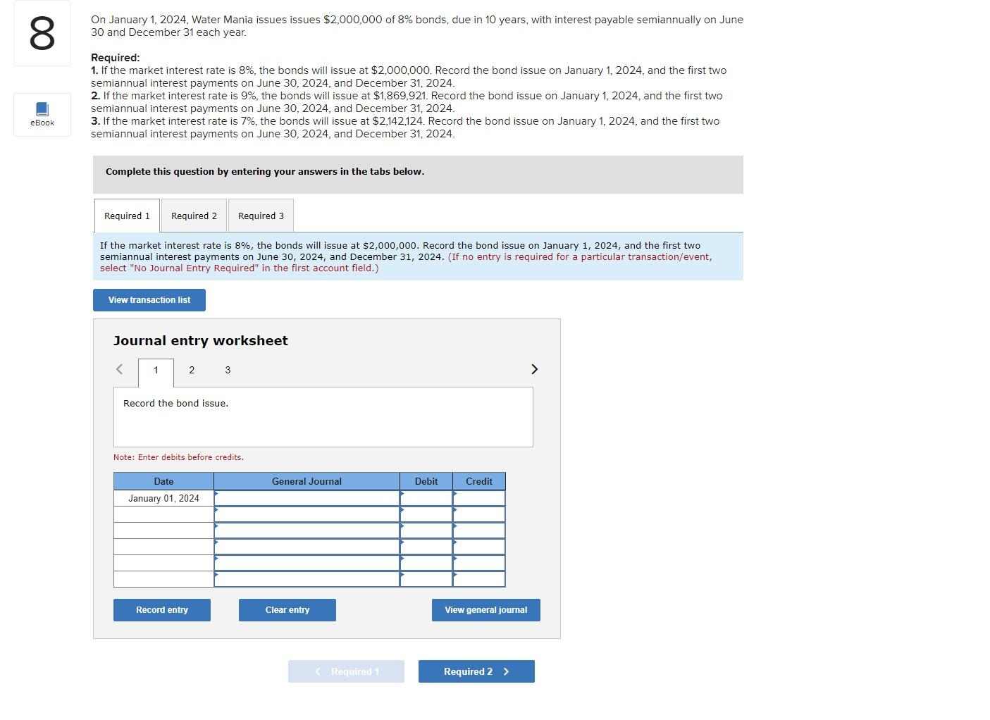 Solved On January 1,2024 , Water Mania issues issues