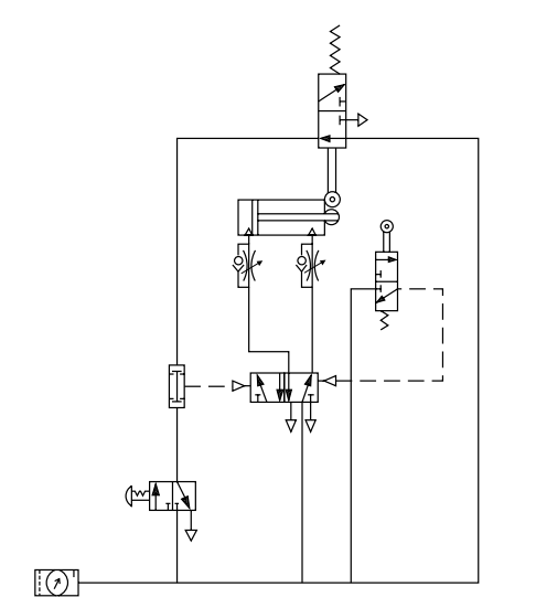 Command of a Double Acting Cylinder, with Continuous | Chegg.com