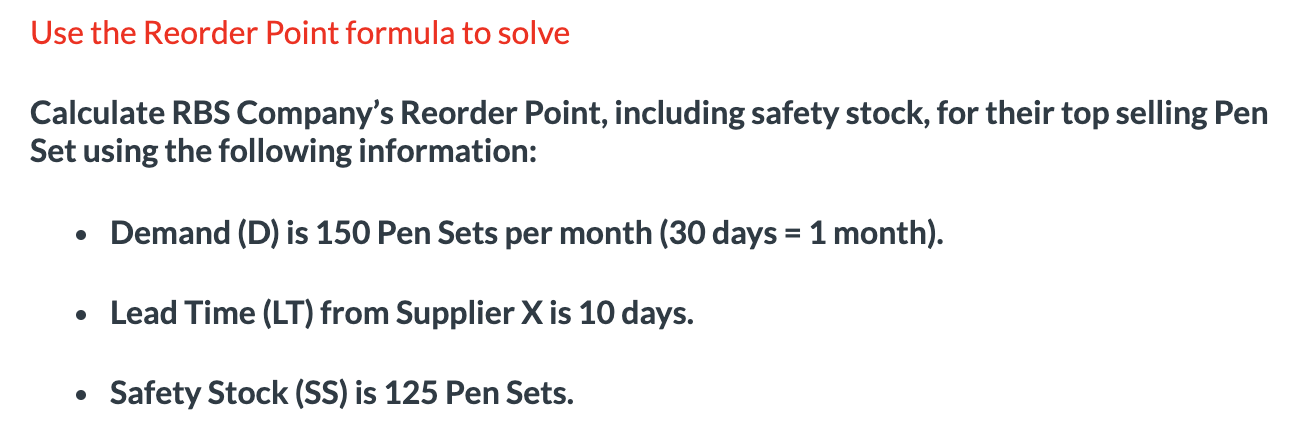 How to Set Reorder Points