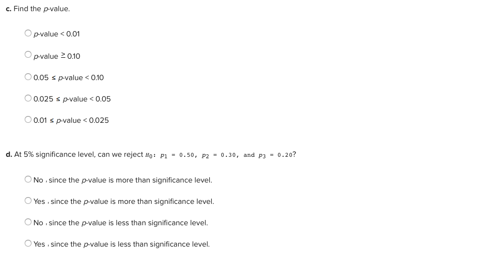Solved A multinomial experiment produced the following | Chegg.com