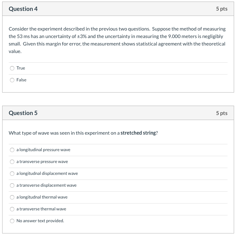 Solved Question 4 5 pts Consider the experiment described in | Chegg.com