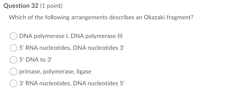 Solved Question 32 (1 Point) Which Of The Following | Chegg.com