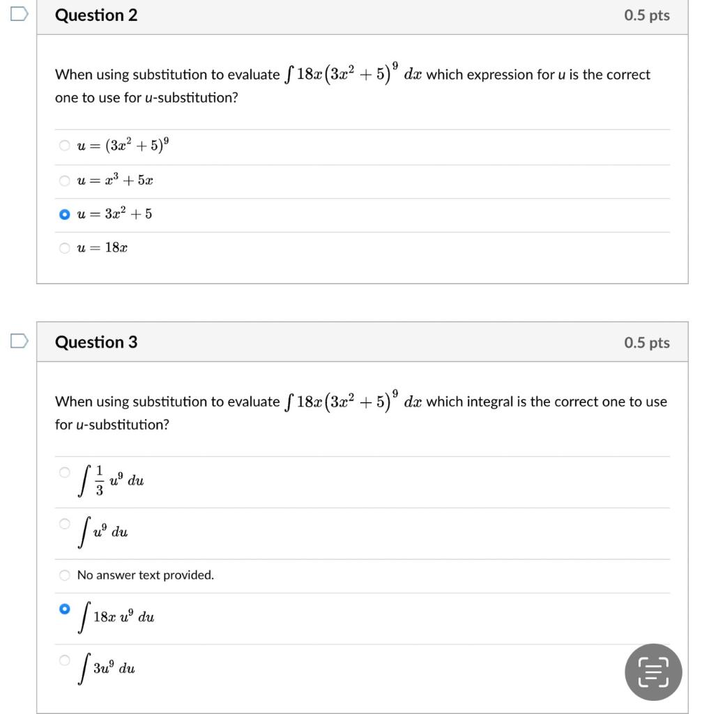 solved-when-using-substitution-to-evaluate-18x-3x2-5-9dx-chegg
