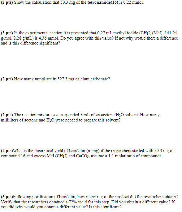 Solved (16 Pts Total) In This Assignment Use The Following | Chegg.com