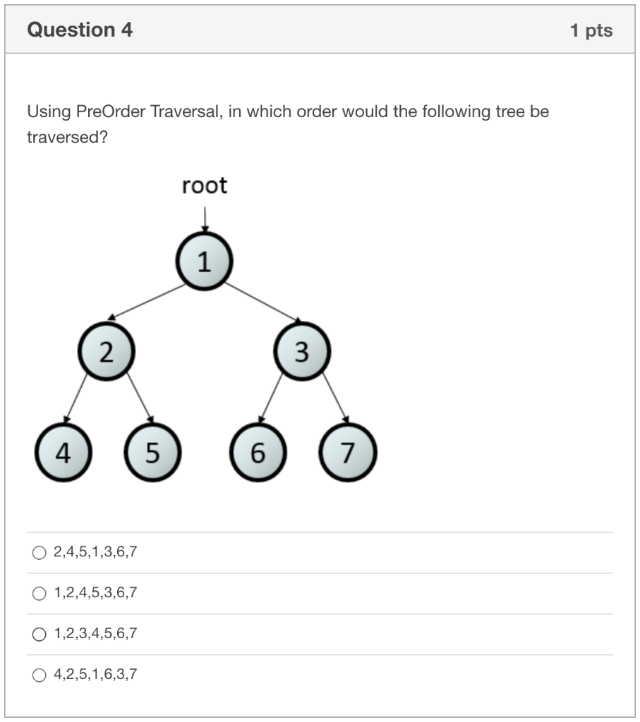Solved Question 3 1 pts Given the below binary search tree, | Chegg.com