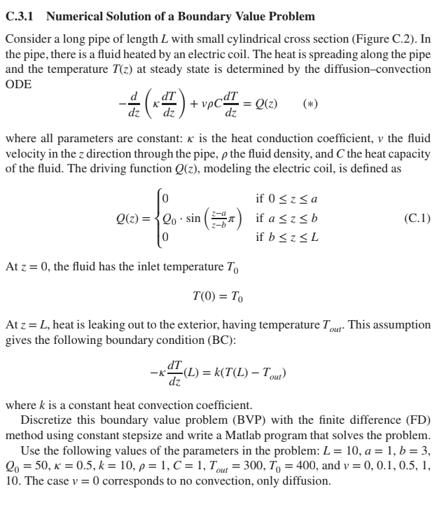 C 3 1 Numerical Solution Of A Boundary Value Problem Chegg Com