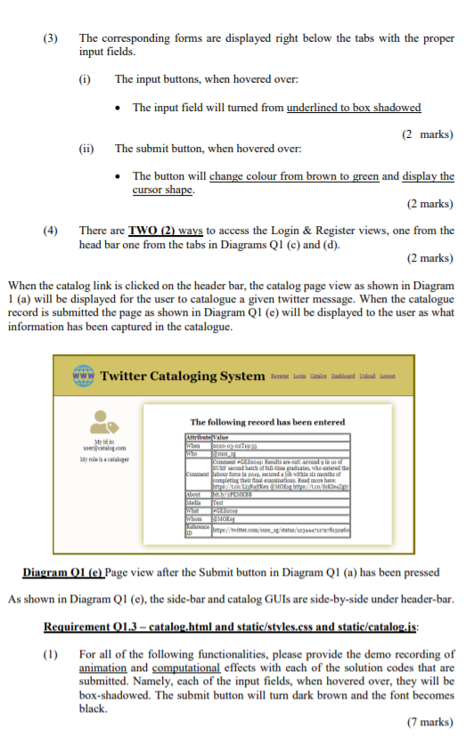 Question 1 (45 Marks) The use of social media has | Chegg.com