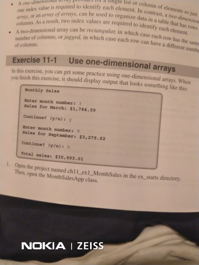 Chapter 11 How to work with arrays 2. Create a | Chegg.com
