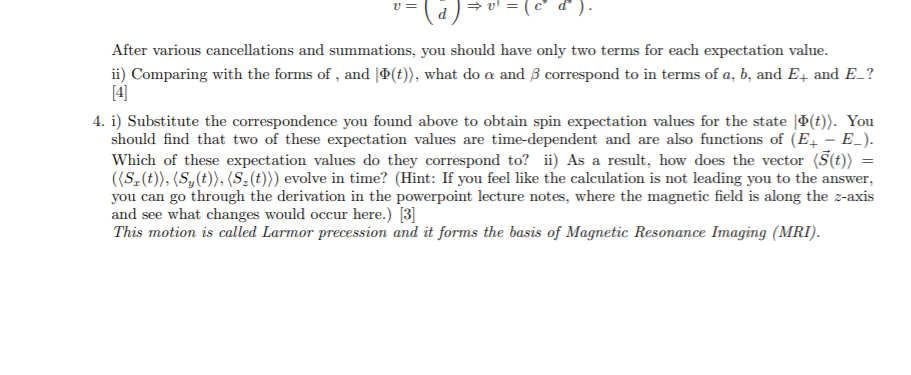 Solved 1. SPIN PHYSICS, LARMOR PRECESSION AND MRI BASICS | Chegg.com