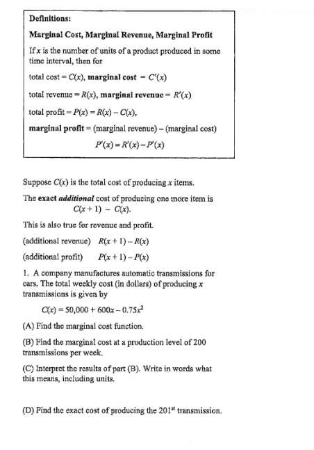 Solved Graphical interpretation of marginal and exact cost | Chegg.com