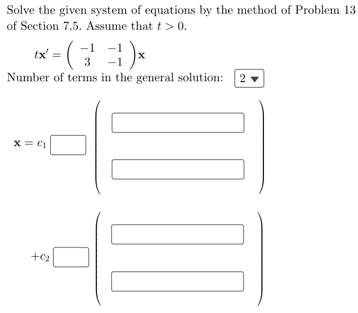 Solved Solve The Given System Of Equations By The Method Of | Chegg.com