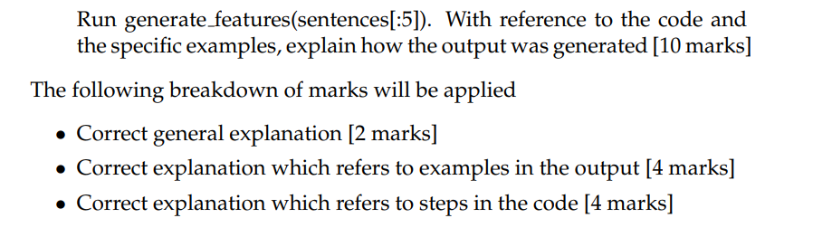 Solved This is python code, the input sentences are: (this | Chegg.com