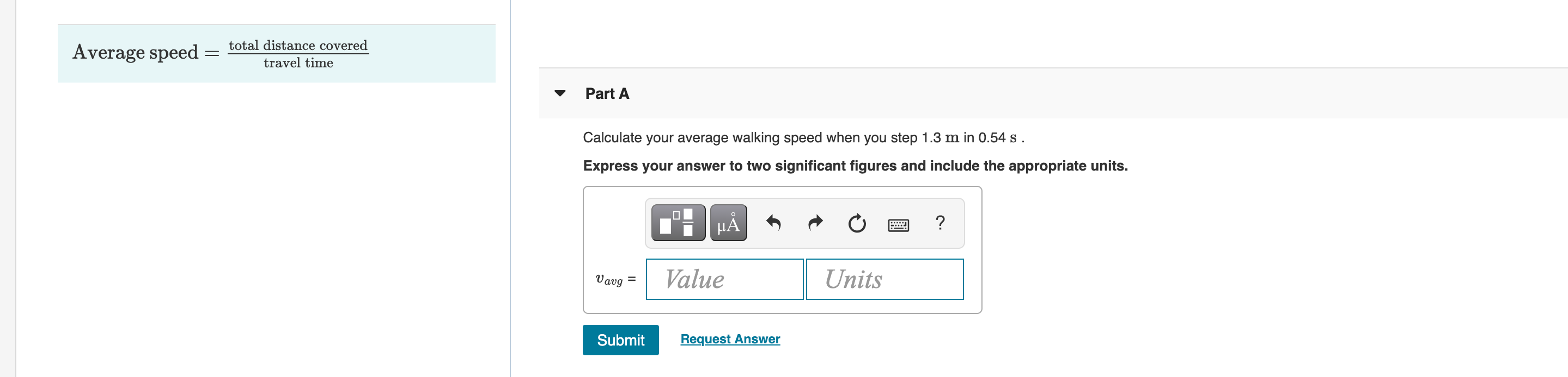 Solved Average speed total distance covered travel time Part | Chegg.com
