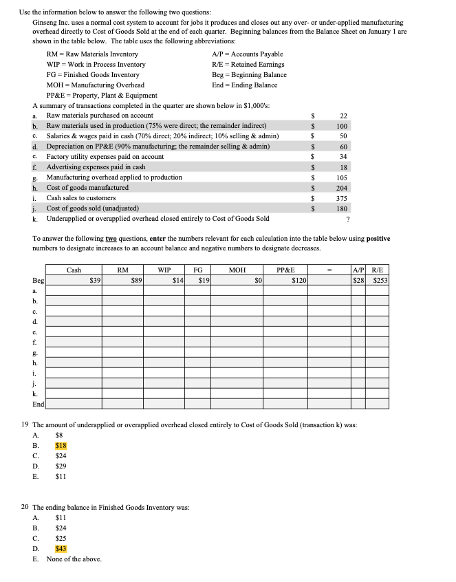 solved-b-use-the-information-below-to-answer-the-following-chegg