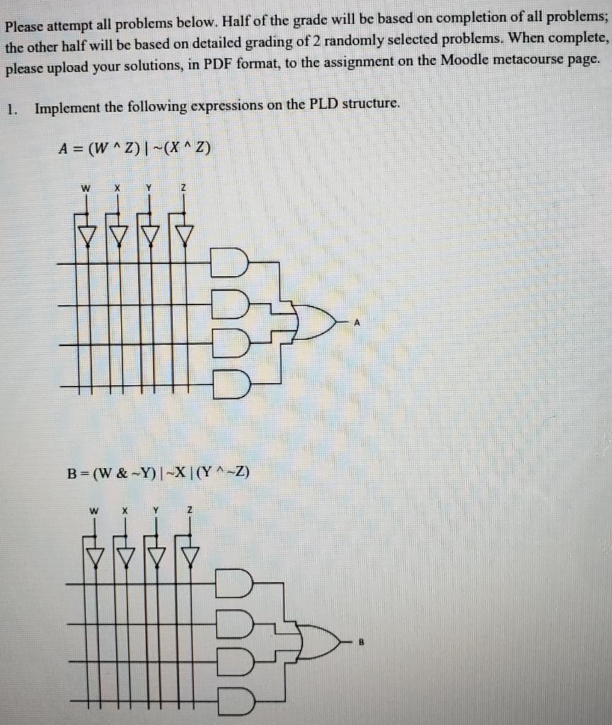 Solved Please attempt all problems below. Half of the grade | Chegg.com