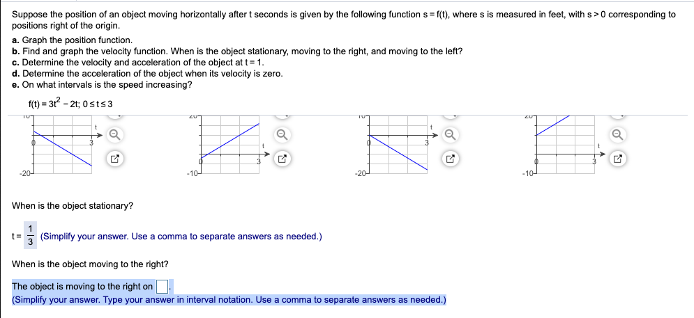 Solved Suppose the position of an object moving horizontally | Chegg.com