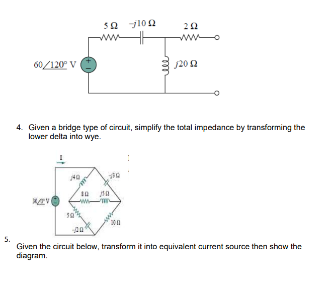 Solved CIRCUIT ANALYSIS Directions: Solve The Following | Chegg.com