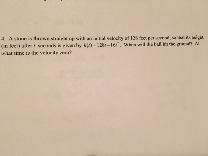 Solved A stone is thrown straight up with an initial | Chegg.com