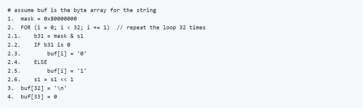 Solved # assume buf is the byte array for the string 1. mask | Chegg.com
