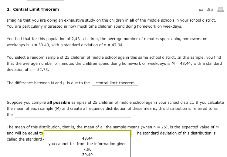 Solved 2. Central Limit Theorem Imagine that you are doing