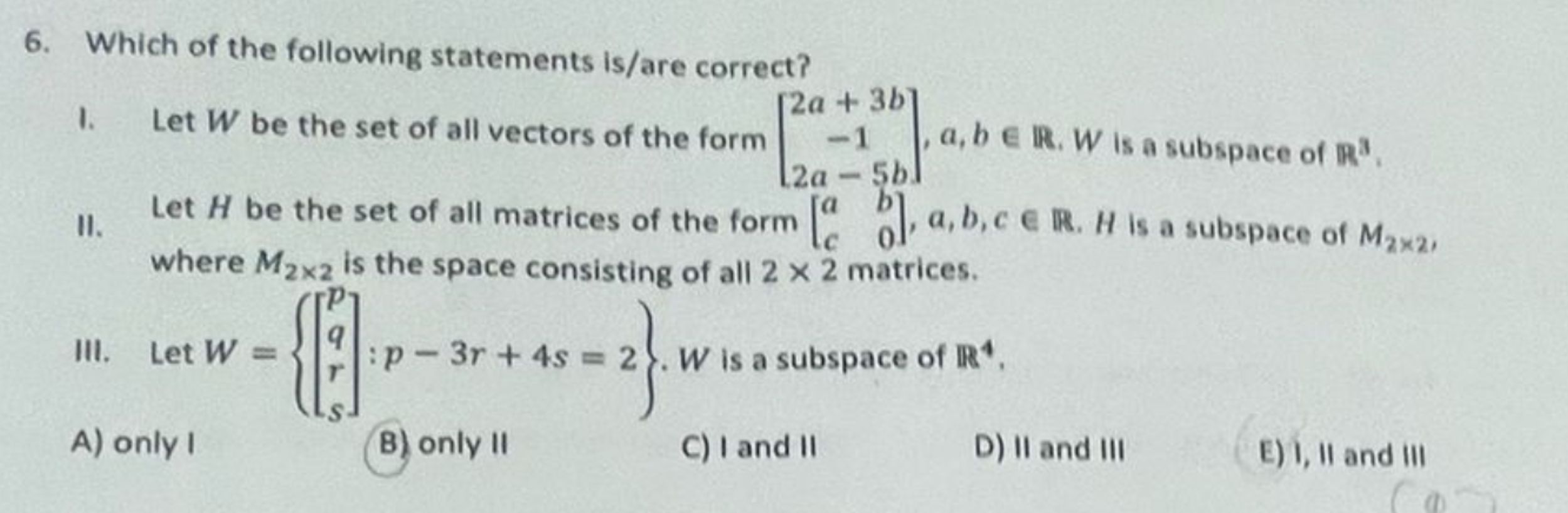 Solved Which Of The Following Statements Is/are Correct?Let | Chegg.com