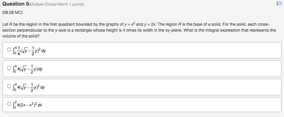 Solved Question 5 Multiple Choice Worth 6 points) (08.03 MC) | Chegg.com