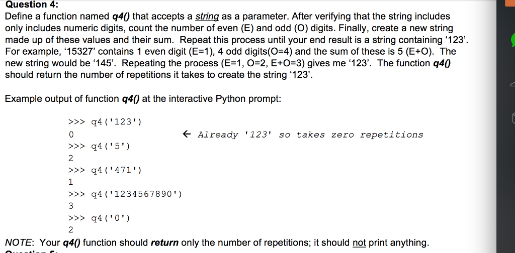 Solved Question 4: Define a function named q40 that accepts | Chegg.com