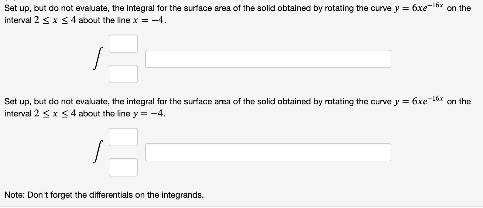 Solved Set Up But Do Not Evaluate The Integral For The