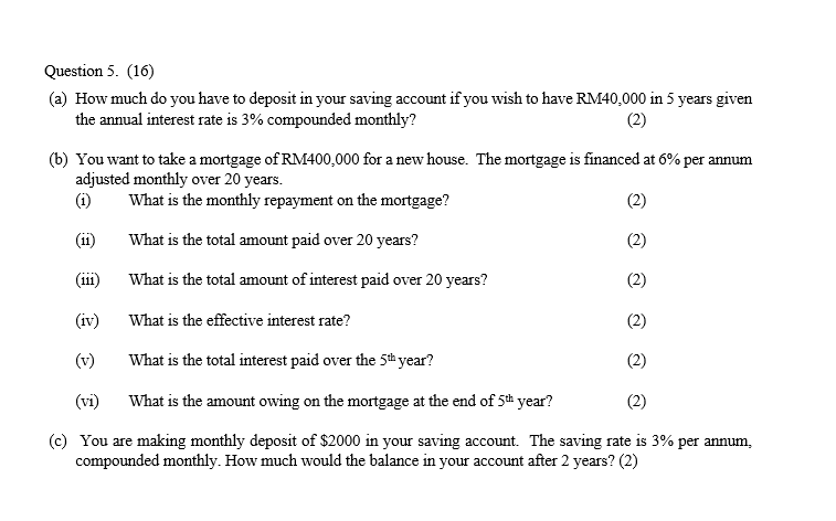 how much is 5 deposit on a house