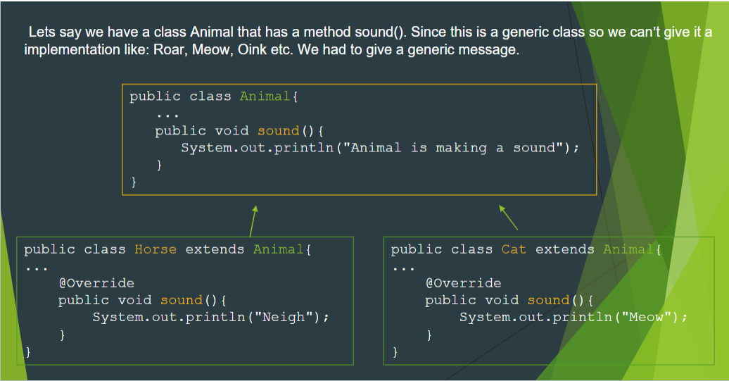 Solved JAVA Language CS 101 Create an animal sound system 