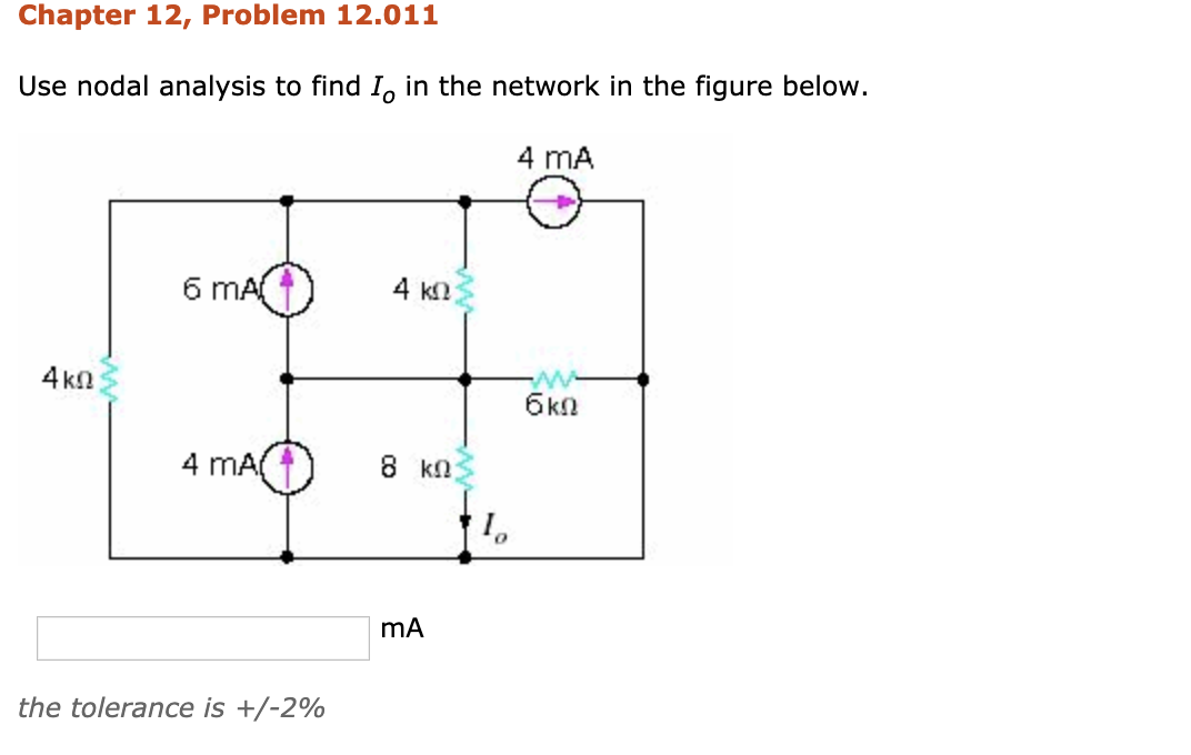 Solved Chapter 12, Problem 12.005 Use nodal analysis to find | Chegg.com