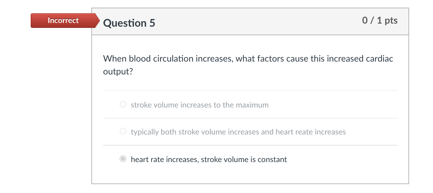 Solved Incorrect Question 1 0 / 1 pts Blood changes during Chegg com