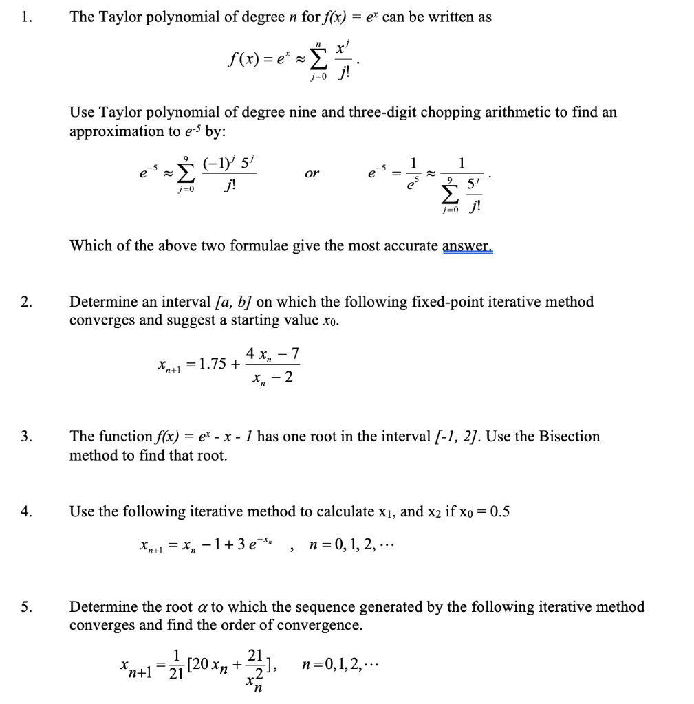 The Taylor Polynomial Of Degree N For F X Ex Can Chegg Com