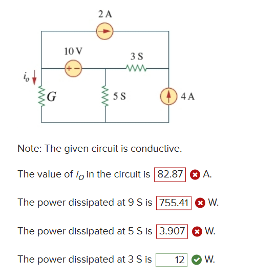 Solved In The Circuit Given Below, G = 9 S. Find Io And The | Chegg.com