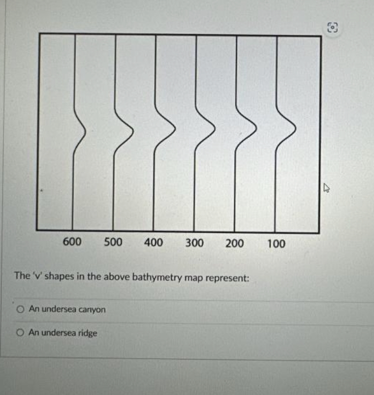 Solved The #39 v #39 shapes in the above bathymetry map Chegg com Solved The #39 v #39 shapes in the above bathymetry map Chegg com