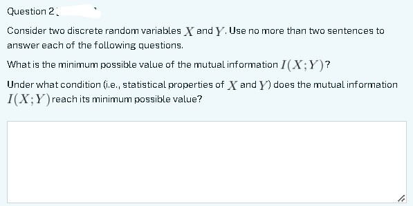 Solved Question 2 Consider Two Discrete Random Variables X | Chegg.com