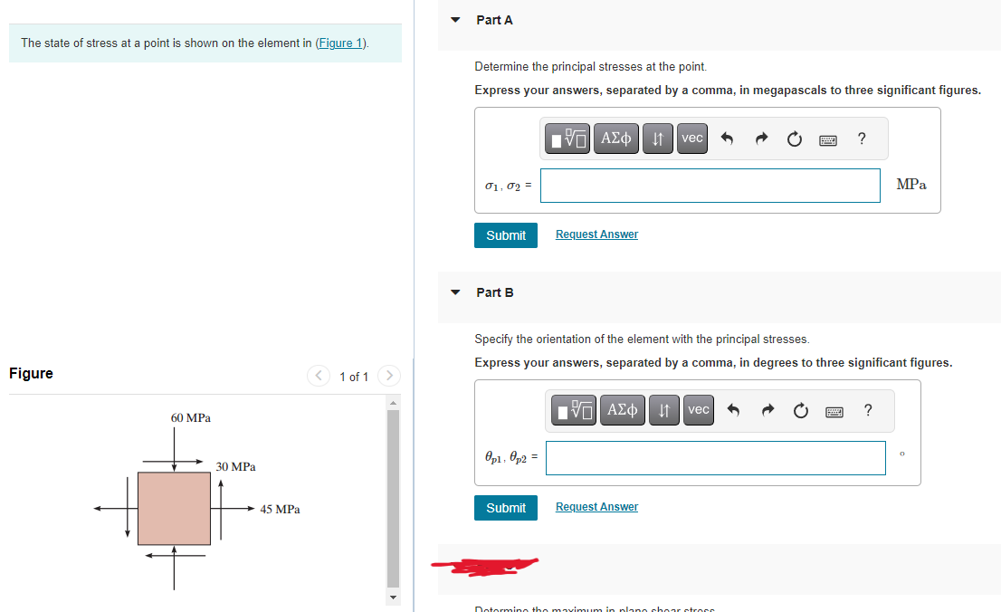 Solved The State Of Stress At A Point Is Shown On The | Chegg.com