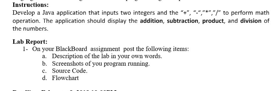 Solved Instructions: Develop a Java application that inputs | Chegg.com