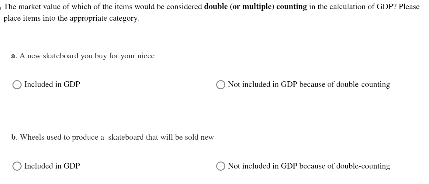 Solved The market value of which of the items would be