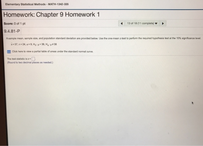 Solved elementary statistical methods math 1342 335 chegg