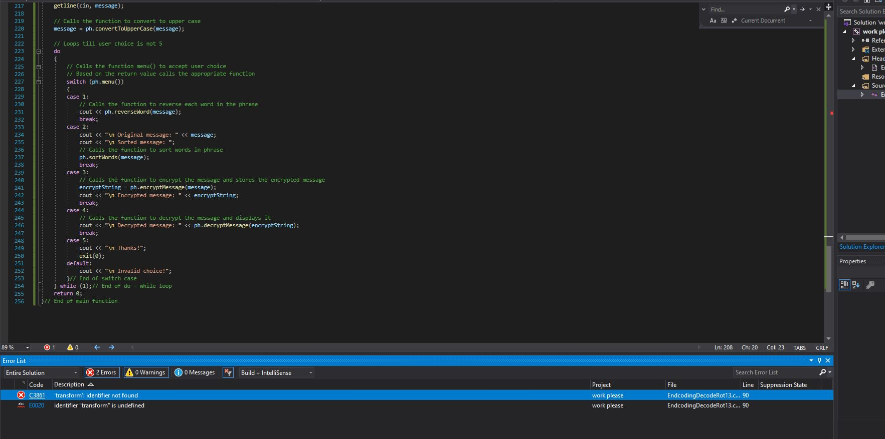 Below is the code I have I placed a ////////////error | Chegg.com