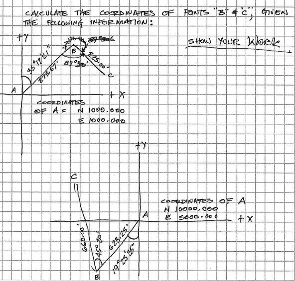 Solved calculate the coordinates of B and C given the | Chegg.com