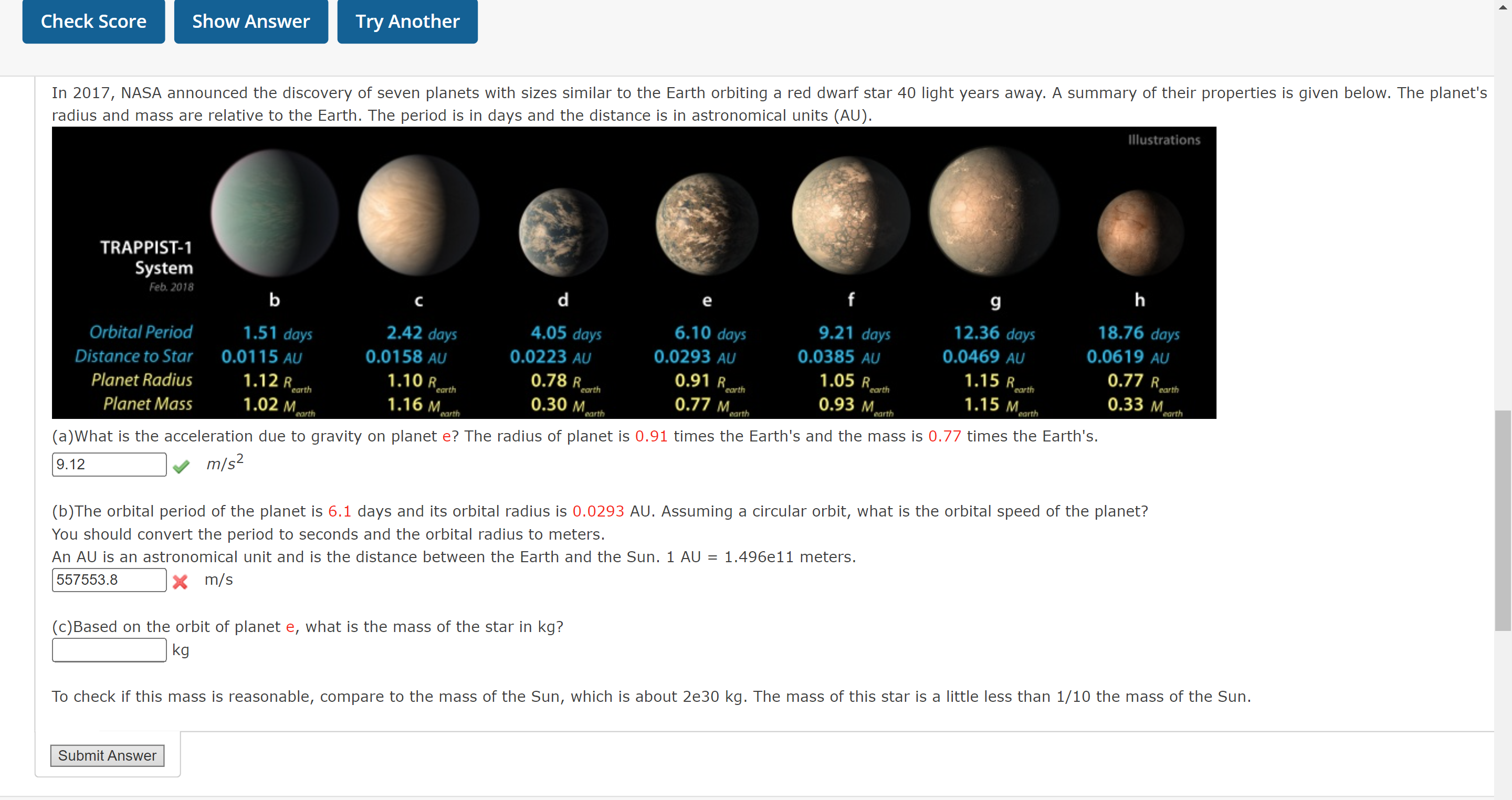 orbital period of planets