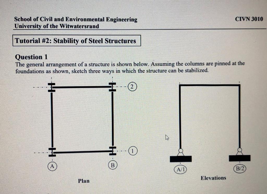 Solved School of Civil and Environmental Engineering | Chegg.com