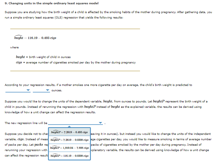 Solved Drop down options: decrease by or increase by / 116.9 | Chegg.com