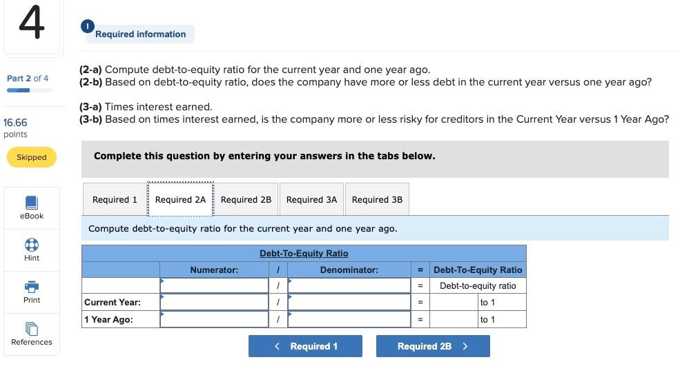 Solved 4 ! Part 2 of 4 Required information [The following | Chegg.com
