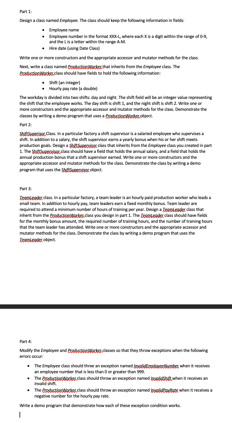 Solved In JAVA: Text: Part 1: Design a class named | Chegg.com