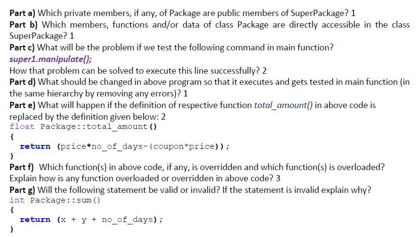 Solved Q2. [CLO-2] Read and understand the following code(s) | Chegg.com