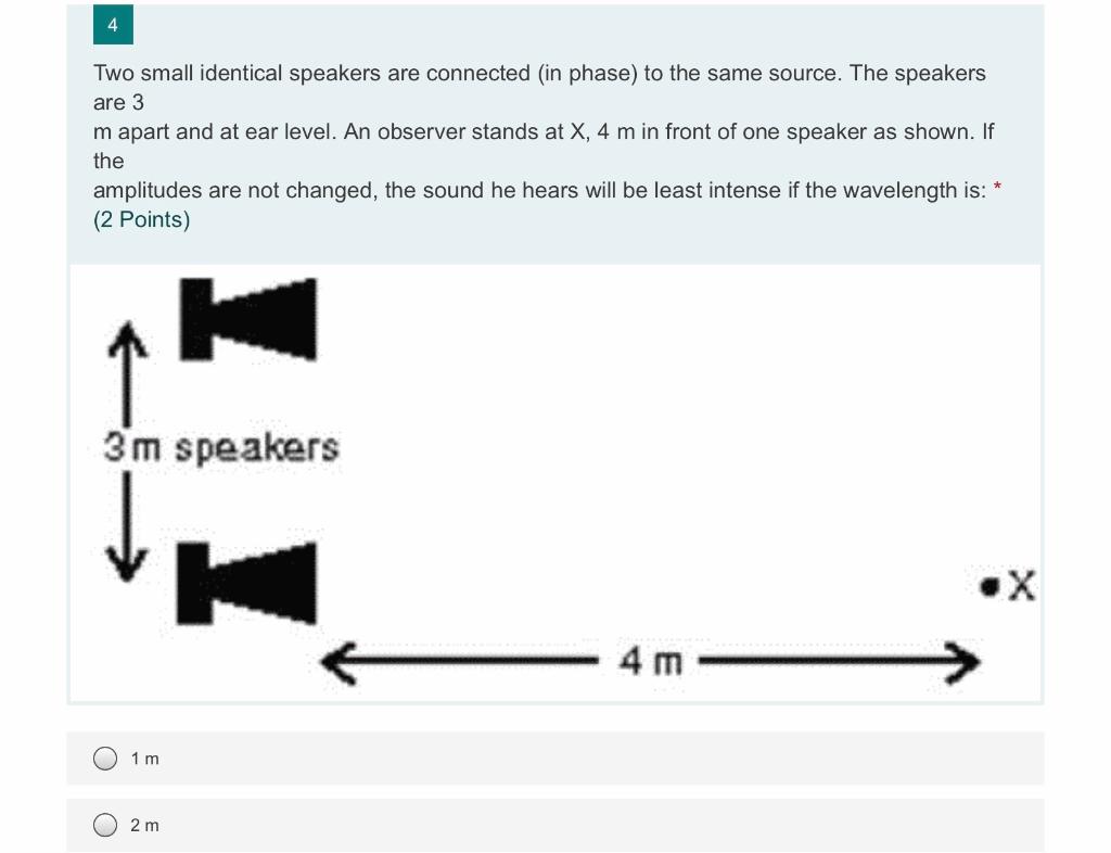 Solved 4 Two small identical speakers are connected in